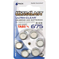 UltraLast Size #312 1.4V Zinc Air Hearing Aid Batteries, Spin Dial 6-Pack