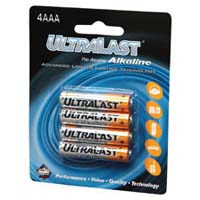 UltraLast AA 1.5 Volt Alkaline Batteries, Pack of 4