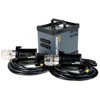 Bowens QUAD 2400 Two Flash Head Studio Set 2400 Total Watt Seconds with 110 Volt US Power Cable