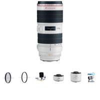 Canon EF 70 200mm f28L IS II USM Lens Bundle with Canon EF 14x III USA Canon EF 2x III USA BW 77mm UV MC Filter BW 77mm Circular Polarizer MC Filter Mack 3 Year Extended Warranty for 70 200mm Lens Lens Cleaning Kit