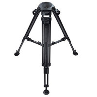 Cartoni D611 Delta Carbon Fiber Tripod System with D600 Delta Head L504 2 Stage Tripod Mid Level Spreader Supports 48 lbs Maximum Height 67