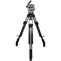 Cartoni Gamma AL 1 System with Gamma Head 1 Stage Aluminum Tripod with 0n Ground Spreader Soft Case Supports 15 to 35 lbs
