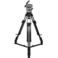 Cartoni Gamma HD  AL 2 System  with Gamma Head  2 Stage Heavy Duty Aluminum Tripod with On Ground Spreader amp Soft Case  Supports 15 to 35 lbs