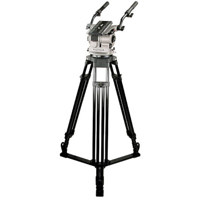 Cartoni Master M114 Aluminum Tripod System with Master Fluid Head 2 Stage Tripod On Ground Spreader Supports Up to 66 lb Maximum Height 65