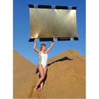 California Sunbounce Pro with 4' x 6' Frame & Silver / White Textile.