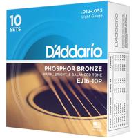 D'Addario EJ16 Phosphor Bronze Acoustic Guitar Strings Set, Light, 12-53 Gauge, 10-Pack
D'Addario EJ16 Phosphor Bronze Acoustic Guitar Strings Set, Light, 12-53 Gauge, 10-Pack
