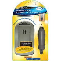 Digital Concepts CH-2L AC/DC Travel Charger (110/240v) for Various Canon Video & Digital Batteries, with Car Charger