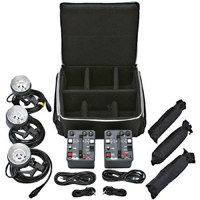 Dyna Lite M523WPS 1000ws System  with 2 M500WI Power Packs amp 3 2040 Flash Heads
