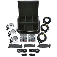 Dyna Lite M123W PS  2000WS System  with 2 M1000WI Power Packs amp 3 2040 Flash Heads