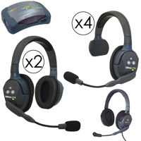 Eartec HUB742MXD Hub Mini Duplex Base 7-Person System, Includes 4x UltraLITE Single Headset, 2x UltraLITE Double Headset, Max4G Double Headset
Eartec HUB742MXD Hub Mini Duplex Base 7-Person System, Includes 4x UltraLITE Single Headset, 2x UltraLITE Double Headset, Max4G Double Headset