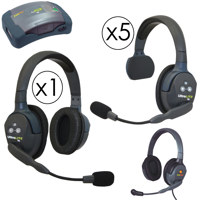 Eartec HUB751MXD Hub Mini Duplex Base 7-Person System, Includes 5x UltraLITE Single Headset, UltraLITE Double Headset, Max4G Double Headset
Eartec HUB751MXD Hub Mini Duplex Base 7-Person System, Includes 5x UltraLITE Single Headset, UltraLITE Double Headset, Max4G Double Headset