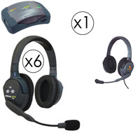 Eartec HUB7DMXD Hub Mini Duplex Base 7-Person System, Includes 6x UltraLITE Double Headset, Max4G Double Headset
Eartec HUB7DMXD Hub Mini Duplex Base 7-Person System, Includes 6x UltraLITE Double Headset, Max4G Double Headset