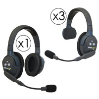Eartec UL431 UltraLITE 4-Person Headset System with 3x Single-Ear Master Headset and Dual-Ear Remote Headset
Eartec UL431 UltraLITE 4-Person Headset System with 3x Single-Ear Master Headset and Dual-Ear Remote Headset