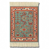 Fiberlok Tabriz Heriz MouseRug, Hand Washable Mouse Pad & Desk Protector.