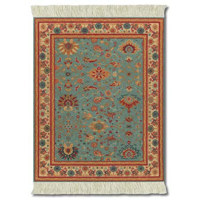 Fiberlok 4 Piece Aqua Camel CoasterRugs, Hand Washable Coaster Pad & Desk Protector