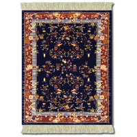 Fiberlok 4 Piece Emperor's Garden CoasterRugs, Hand Washable Coaster Pad & Desk Protector