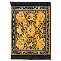 Fiberlok 4 Piece Five Medallions CoasterRugs, Hand Washable Coaster Pad & Desk Protector