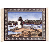 Fiberlok 4 Piece Midnight Persian CoasterRugs, Hand Washable Coaster Pad & Desk Protector