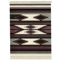 Fiberlok 4 Piece Earthtone Southwest CoasterRugs, Hand Washable Coaster Pad & Desk Protector.