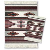 Fiberlok Jade Fars MouseRug & CoasterRug 2 Piece Matching Set, Hand Washable Mouse and Coaster Pads & Desk Protectors
