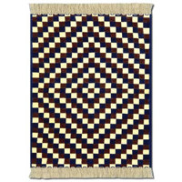 Fiberlok 4 Piece Checkerboard Serage CoasterRugs, Hand Washable Coaster Pad & Desk Protector