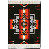 Fiberlok 4 Piece Set Pendleton Chief Joseph CoasterRugs, Hand Washable Coaster Pad & Desk Protector.