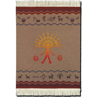 Fiberlok 4 Piece Set Country Heritage Stars CoasterRugs, Hand Washable Coaster Pad & Desk Protector.