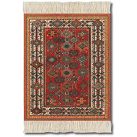 Fiberlok Art Deco Sarouk MouseRug, Hand Washable Mouse Pad & Desk Protector.
