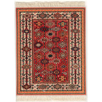 Fiberlok 4 Piece Set Shekarlu CoasterRugs, Hand Washable Coaster Pad & Desk Protector.