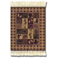 Fiberlok 4 Piece Set Woolrich Kendall CoasterRugs, Hand Washable Coaster Pad & Desk Protector.