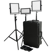 FloLight Microbeam 2500W LED 3 Light Kit with V Mount Plate 2 MicroBeam 1024 Daylight Spot Lights 1 MicroBeam 512 Daylight Spot Light