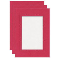 Collector's Gallery Embossed Green Geometric Photo Greeting Cards for Your 3.5"x5" or 4"x6" Picture, Pack of Three Cards.