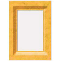Collector's Gallery Embossed Floral Terra Cotta Photo Greeting Card for Your 3.5"x5" or 4"x6" Picture.