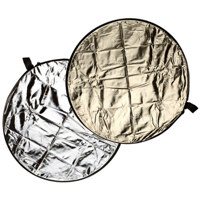 Flashpoint 52" Circular Collapsible Disc Reflector, Soft Gold / White