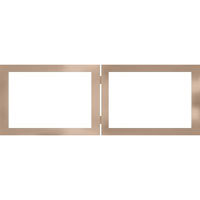 Dennis Daniels Aluminum Double Horizontal Frame for Two 4" x 6" Photographs, Color: Metallic Blue.