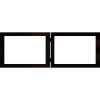 Dennis Daniels Aluminum Double Horizontal Frame for Two 4" x 6" Photographs, Color: Copper.