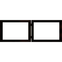 Dennis Daniels Aluminum Double Horizontal Frame for Two 5" x 7" Photographs, Color: Copper.