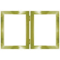 Dennis Daniels Aluminum Double Vertical Frame for Two 2" x 3" (Wallet Size) Photographs, Color: Copper.