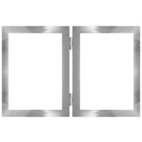 Dennis Daniels Aluminum Double Vertical Frame for Two 4" x 6" Photographs, Color: Gold.