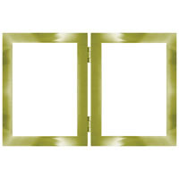 Dennis Daniels Aluminum Double Vertical Frame for Two 5" x 7" Photographs, Color: Metallic Black.