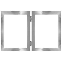 Dennis Daniels Aluminum Double Vertical Frame for Two 5" x 7" Photographs, Color: Gold.