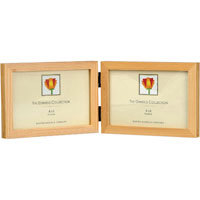 Dennis Daniels Essential Gallery Wood Molding Double Horizontal Frame for Two 7" x 5" Photographs, Color: Green.