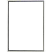Dennis Daniels Narrow Channeled Square Corner Double Vertical Metal Frame for Two 8" x 10" Photographs, Color: Silver Plate.