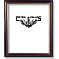 Imperial Frames Supreme, Wood Picture Frame for a 8" x 10" Photograph, Color: Black with Gold Leaf Border