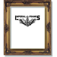 Imperial Frames Elite, Wood Picture Frame for a 8" x 10" Photograph, Color: Gold with Off White Linen Border