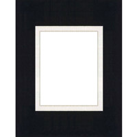 MCS Beveled   Double Mat for 3-1 2&quot x 5&quot Photos  Black with White Inner Border.