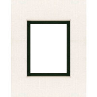 MCS Beveled / Double Mat for 5" x 7" Photos, Natural Linen with Gold Inner Border.