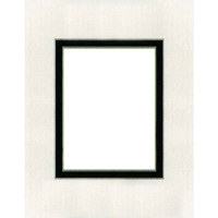 MCS Beveled   Double Mat for 5&quot x 7&quot Photos  White with Black Inner Border.