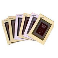 MCS Beveled / Double Mat for 5" x 7" Photos, White with Black Inner Border.
