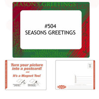 Sunshine Girl 4" x 6" Magnetic Postcard Picture Frame, 'Ho! Ho! Ho!', Frame Colors: Light Blues and Green